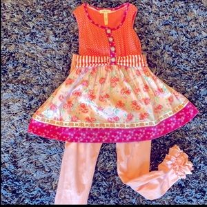 Matilda Jane girls size 10 outfit (top and pants)